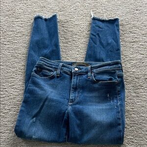 Joe's Jeans Distressed Ankle Jeans in Deep Blue